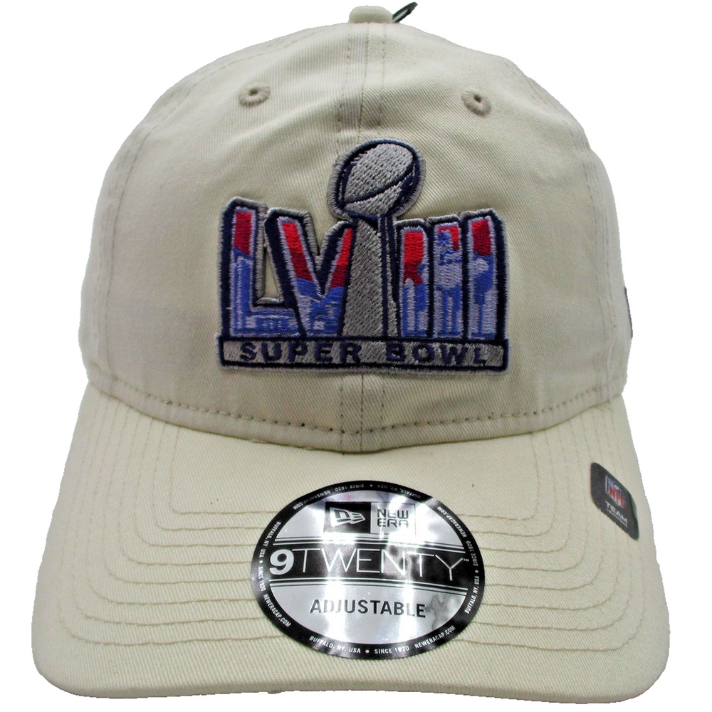 Super Bowl LVIII Hat Cap Strap Back One Size Beige NFL Football New Era Mens NWT
